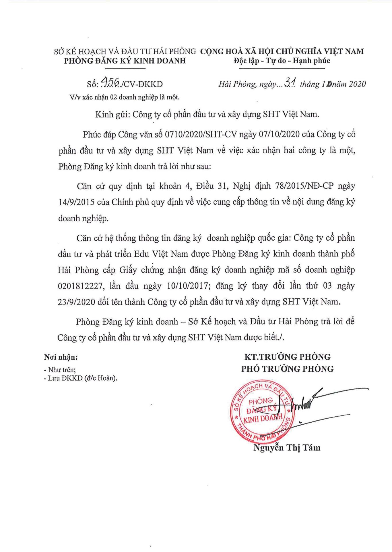 Đăng kí doanh nghiệp SHT Việt Nam